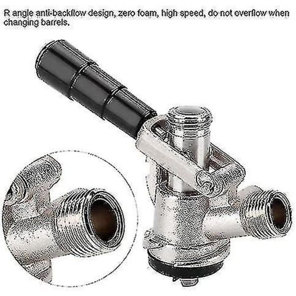 Keg Kobling S Type Tryk Øl Dispenser Med Sikkerheds Trykaflastningsventil Hjemmebrygningssystem Med 6 Fittings