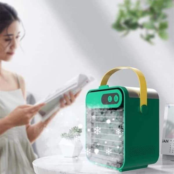Bærbar aircondition Mini USB luftkøler - Hvid - 4000mAH - Indbygget ventilator