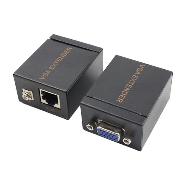 1 Pari VGA-jatkaja 60m VGA - RJ45 Signaalijatkaja Cat5e/6 Lan Ethernet 1080P Lähetin Vastaanotin