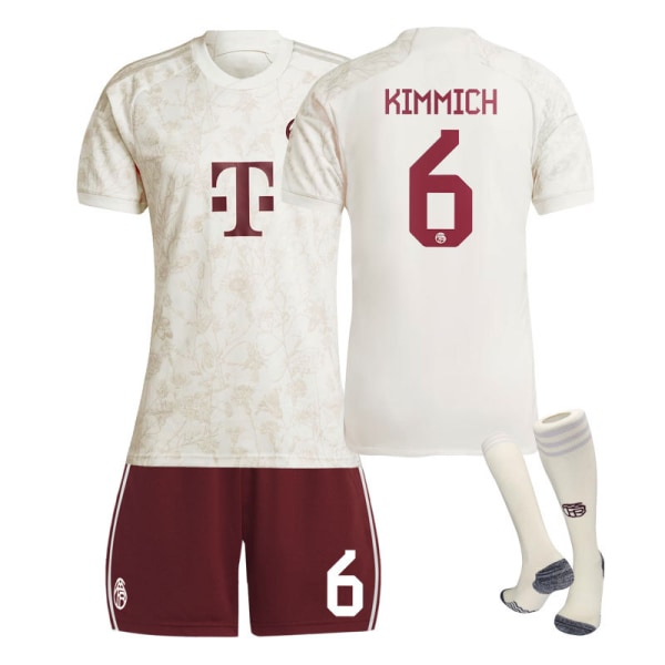 2324 Bayern München andra gästtröja barnmodell student vuxen träning sportdräkt laguniform herr- och damfotbollsuniform No.6 3XL