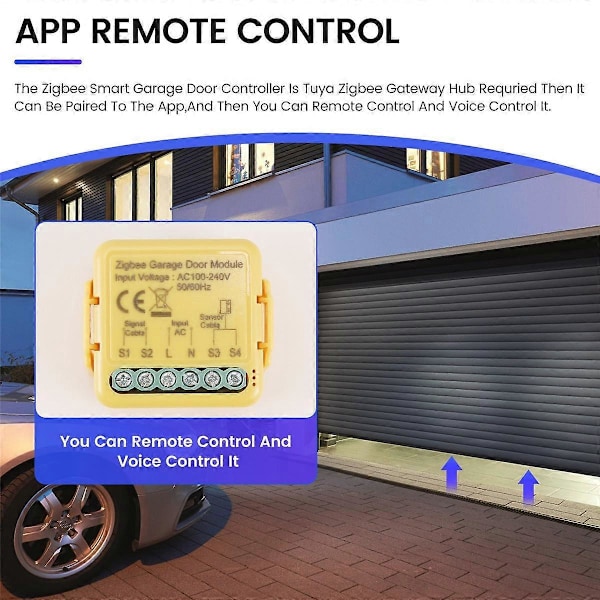 Zigbee Garageport Controller Tuya Intelligent Timing Garage Flap Rolling Shutter Door Controller Smart On/Off Switch