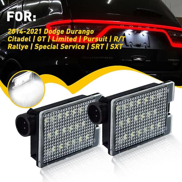 For 2014-2021 Dodge Durango 6000K Hvid LED Nummerpladelys Sæt