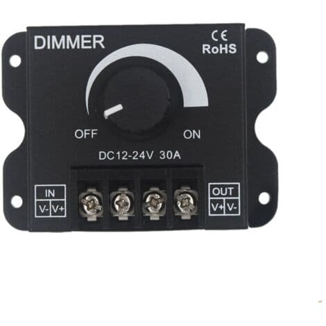 LED lysdæmper controller 12V 24V 30A PWM 360W lysdæmper til LED strips eller LED lys