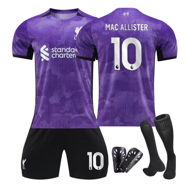 2324 Liverpool 2:a borta träningsset tröja sportlag uniform herr och dam fotbollsuniform Purple 16