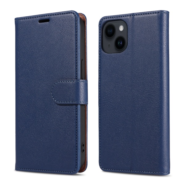 2023 iPhone 14 Pro Max etui Højkvalitets læder Flip Wallet Style Bærbart etui - 1 stk. blue