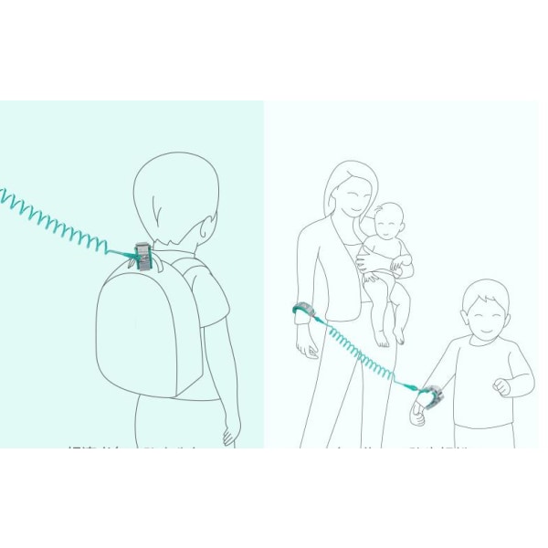 Anti-rymning säkerhetskoppel för barn - blått, utdragbart till 1,5 cm, 1 st