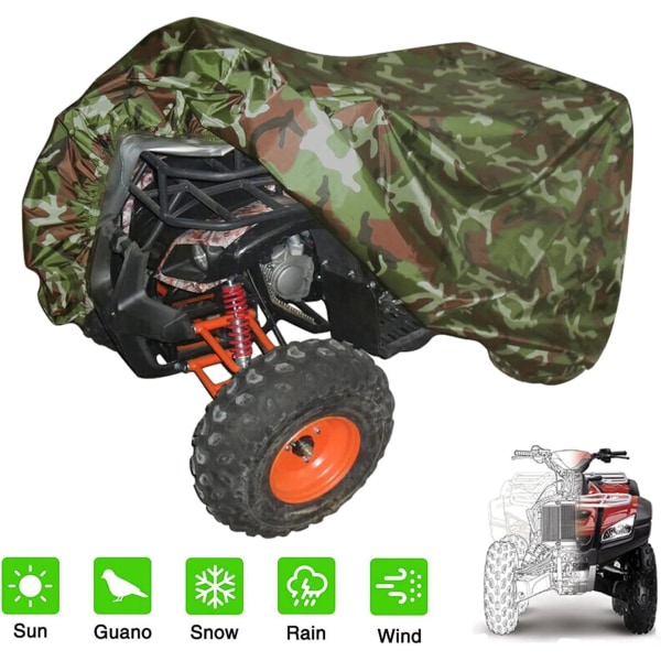 XXXL ATV Presenning Støvtæt regntæt Camouflage