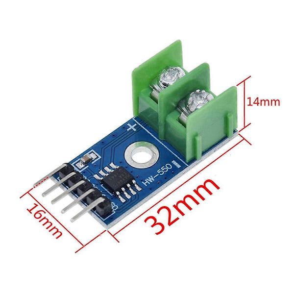 MAX6675 Modul med K-typ Termoelement Sensor Hög Noggrannhet Mätverktyg Högtemperaturmätning