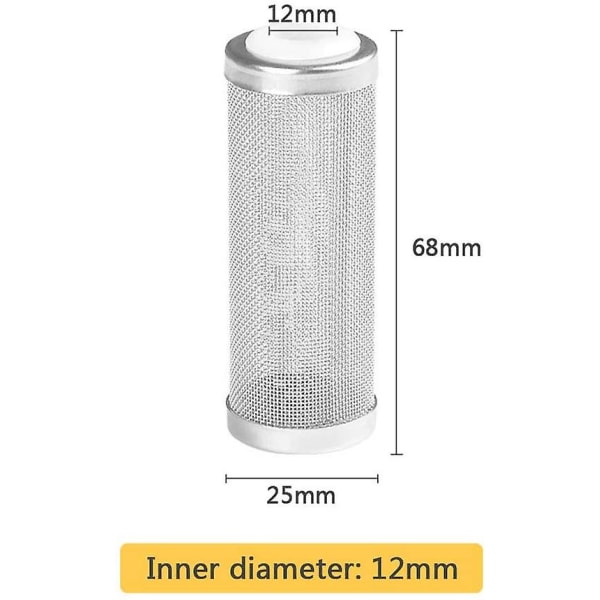 Filter Guard Mesh Protection, rustfritt stål filterinnløpshylster Akvariumfilter Fish Tank Grid Filterbeskytter, 12mm