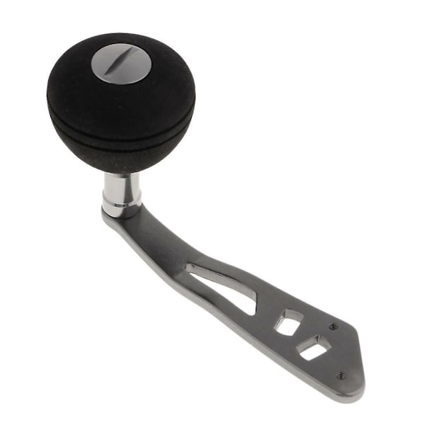 Universaali kalastuskelan kahva vasen / oikea Baitcasting-keloille (musta + hopea) (2 kpl)