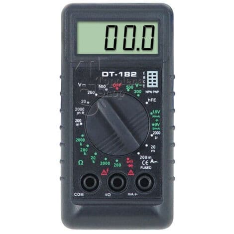 Multimeter Amperemeter Digital Volt Ampere Tester Dt-182 Med Testledninger