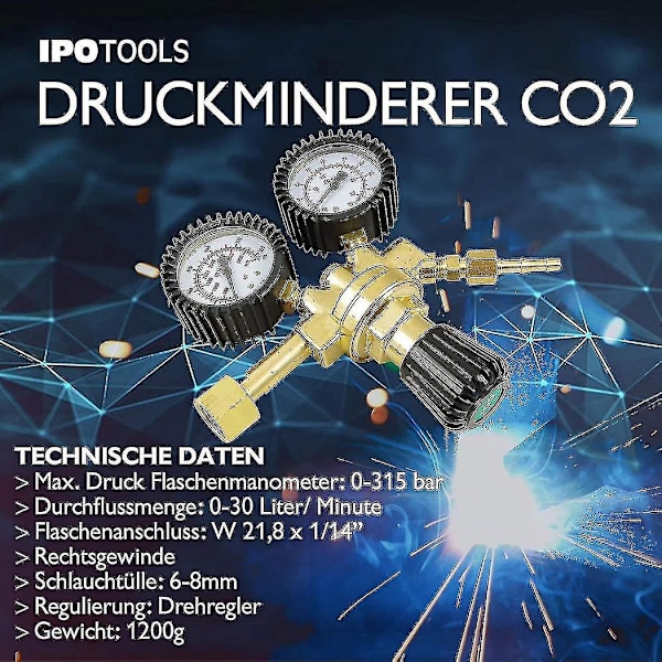 Paineenalennin Argon/co2 Inerttikaasun Paineensäädin Mig/mag Hitsauslaitteeseen