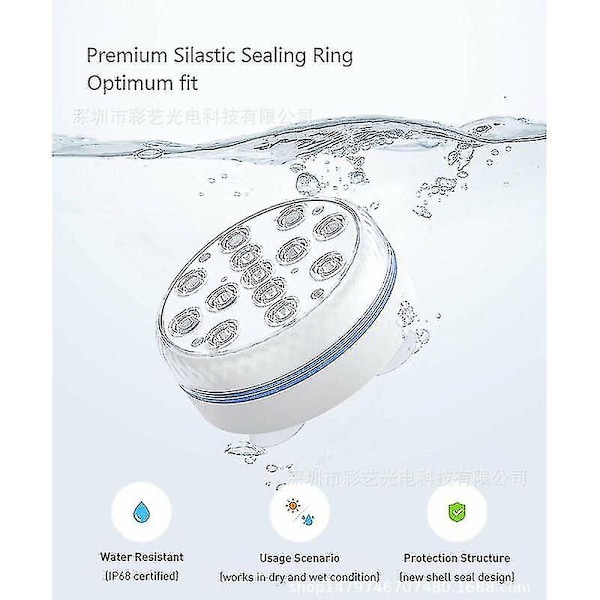 Lay-Z-Spa LED Hot Tub Lys Tilbehør 7 Farver Under Vand Lys
