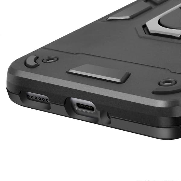Deksel til Redmi Note 14 Pro og 14 Pro Plus Støtsikker Støttering, Svart