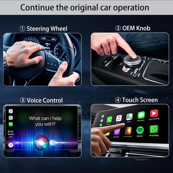 2025 Seneste Model CarPlay Trådløs Adapter & Trådløs Android Auto Biladapter, Konverterer Kabeltilsluttet til Trådløs, Stabil Forbindelse til iPhone