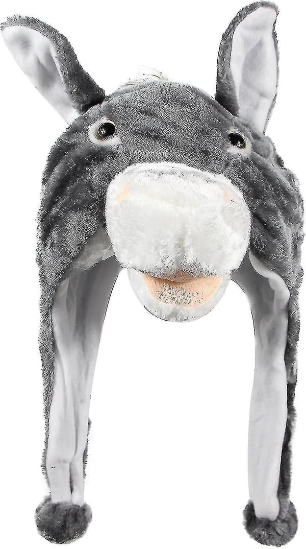 Plushdjurshättor i en storlek, polyester med fleecefoder, hög kvalitet