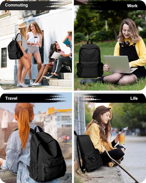 Klassisk basic vanntett lett casual reise ryggsekk
