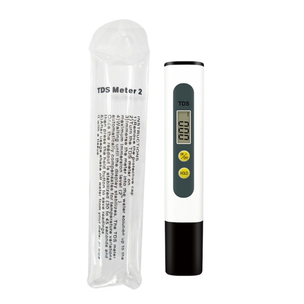 Vattenkvalitetsdetektor LCD-skärmdetektering penna typ två nycklar (1 svart)