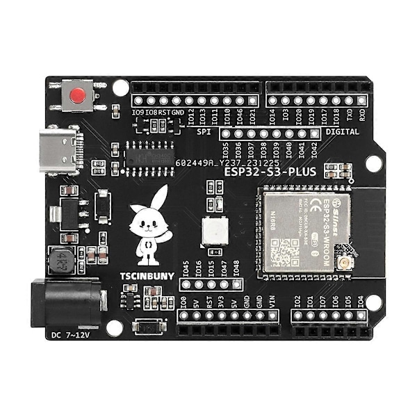 ESP32 S3 PLUS Utvecklingskort för IDE/MicroPython Programmerbar Smart Robot Kit Komponenttillbehör