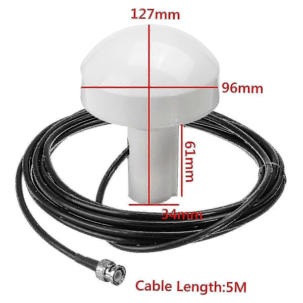 GPS Aktiv Marin Navigationsantenn Timingantenn 1575+/-5 Mhz 5m Bnc Hankontakt