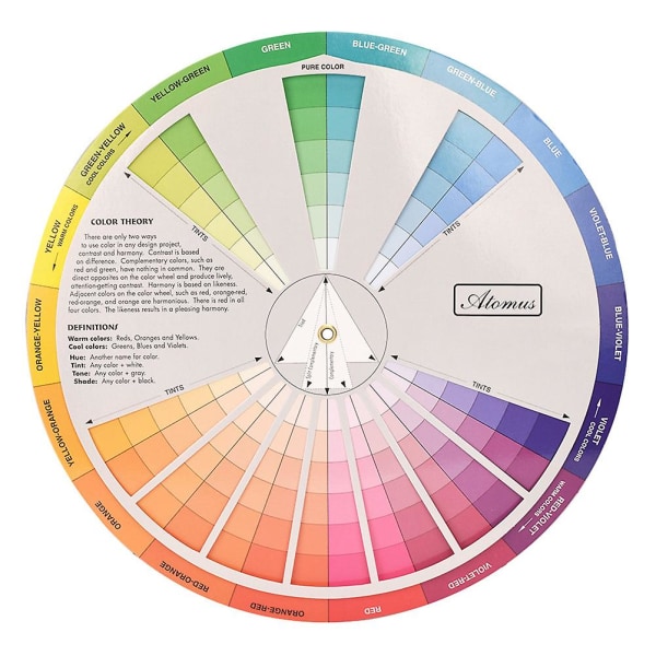 Pocket Tools Color Spectrum Wheel Color Wheel Kläder Artist Color Wheel Color Board Chart
