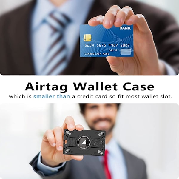 - Pakkaus Apple Airtag Lompakon Pidike  Ohut Ohut Airtag Lompakko Korttikotelo Kansi  Luottokortin Kokoinen Lompakko Kotelo Pidike Apple Airtagille Karabinerilla-musta