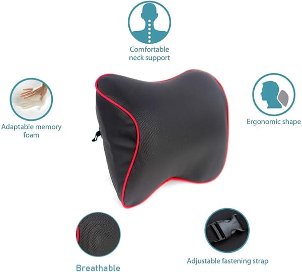 Bil nakkepute, førersetepute (med memory foam)