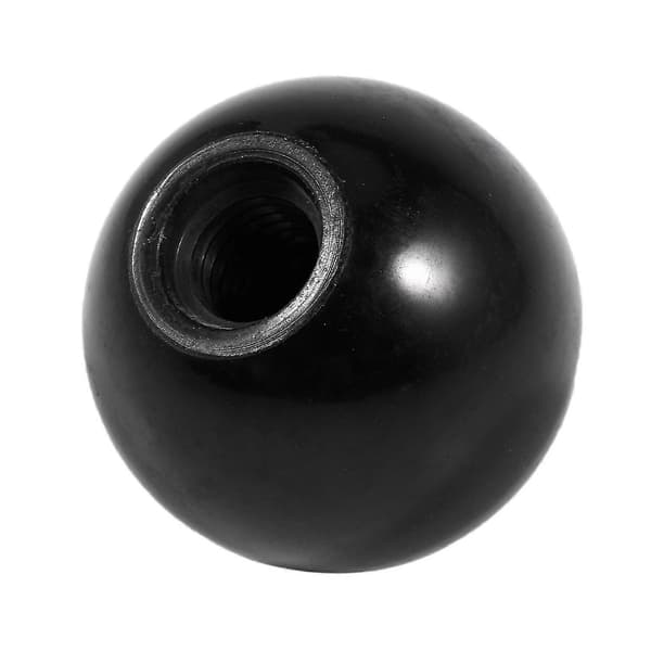 Erstatningsknapp i svart bakelite, 35 mm i diameter
