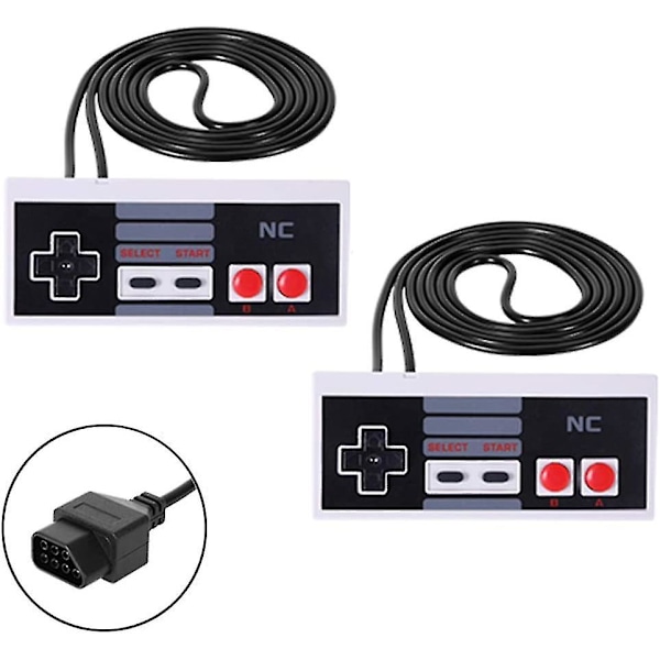 Klassiske NES-controllere til NES 8-bit underholdningssystem konsol kontrolpanel (2 stk) snngv