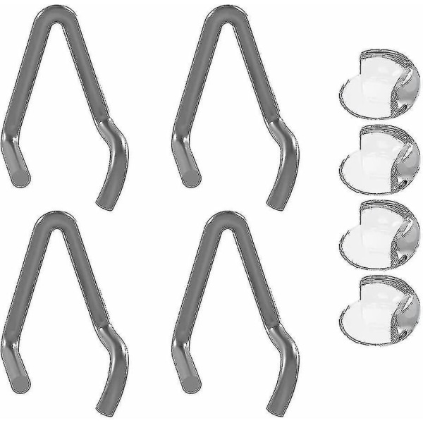 Kryc Baby lekegrind Høydejusteringer, 4-pack galvanisert stål stigerør for flere lekegrinder og møbler Hjørnebeskyttere sett med 4, klar og pvc