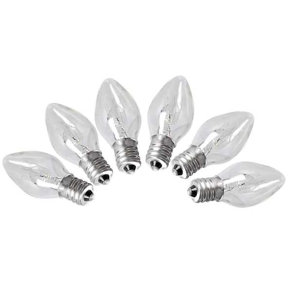 Pakke med 6 Himalaya Saltlampepærer E12, 15 Watt for Soveromsbelysning Dekor 220-240v
