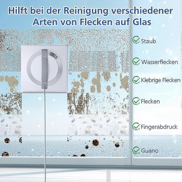 6 Pakke Rengjøringsputer for Ecovacs Winbot W1 / W1 Pro / W2 / W2 Omni Vindusvaskroboter, Vindusvaskrobot, Vaskbar Mikrofiber Rengjøringsklut p