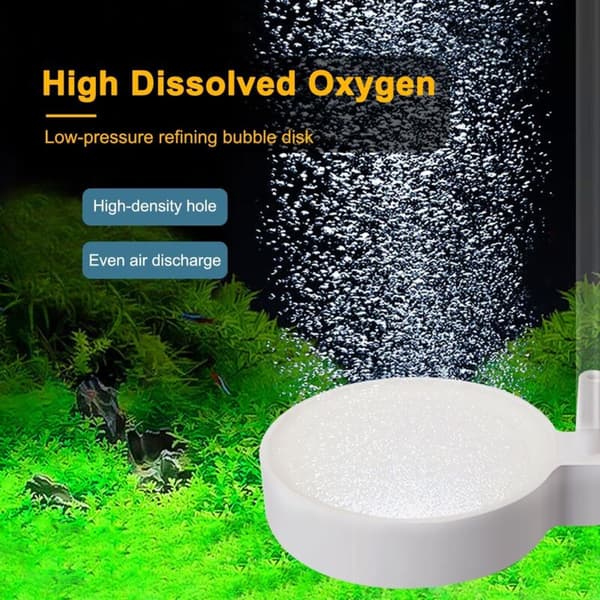Akvarieluftsten 5 cm luftsten luftdiffusor til akvarier, lydløs iltdiffusor til fisk, rejer og hydroponiske planter