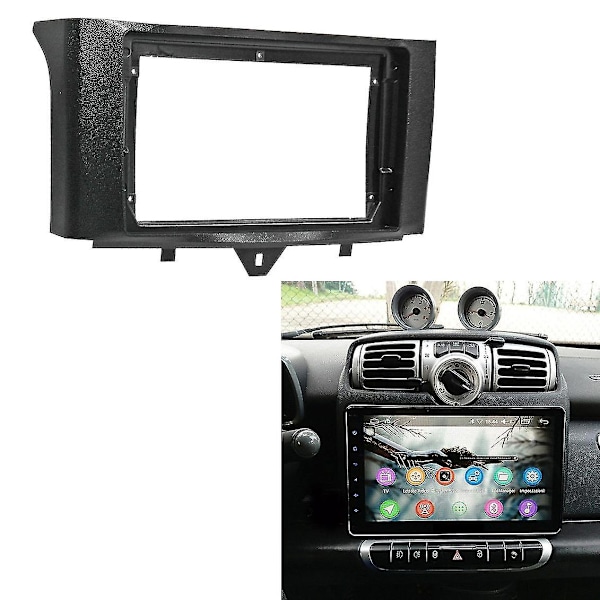 2 Din Bilradio Fascia För Smart Fortwo 2011-2015 Dvd Stereo Ramplatta Adapter Montering Instrumentbräda Inst