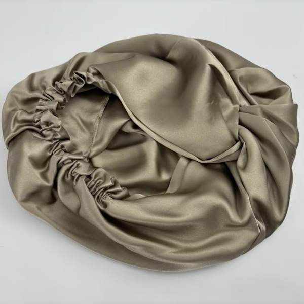 Double Layer 100% Silk Night Cap Apricot