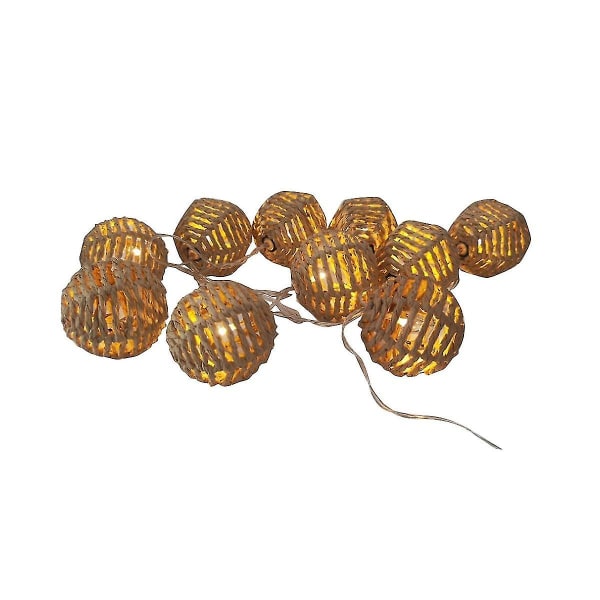 2,5m 10 LED Papir Rattan Ball Lys Dekorasjon Jul Festival Lys Streng Lys Streng Anheng