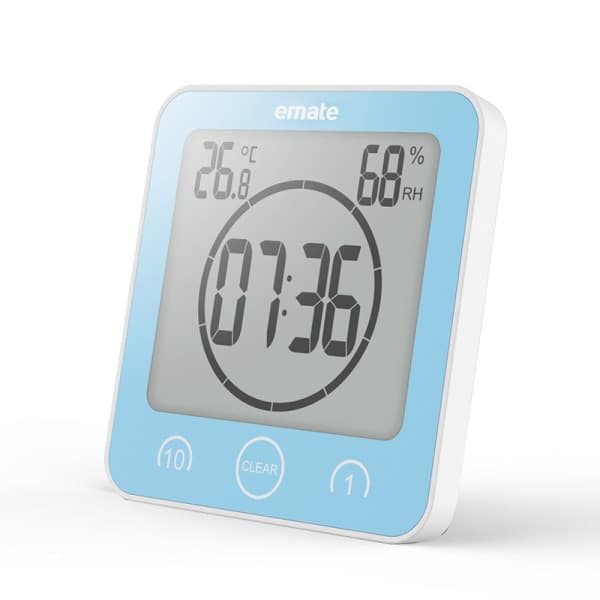 Baderomsklokke, Dusjtimer Alarm Digitale klokker, Vanntett Timer