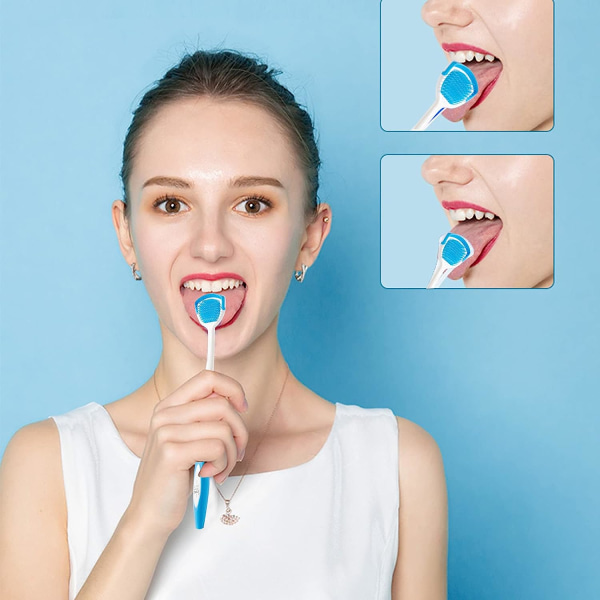 3-pack tungeskrapere for dårlig ånde (blå, svart, oransje) YIY SMCS.9.27