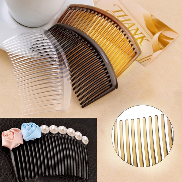 5pcs/set Handmade Comb 23 Tooth Plastic Headwear Hair Accessories Women Diy Clip