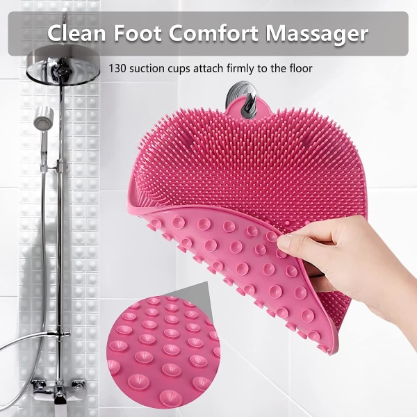 Shower Foot Scrubber rauhoittava rentouttava hierontatyyny jalkojen puhdistamiseen ja hieromiseen