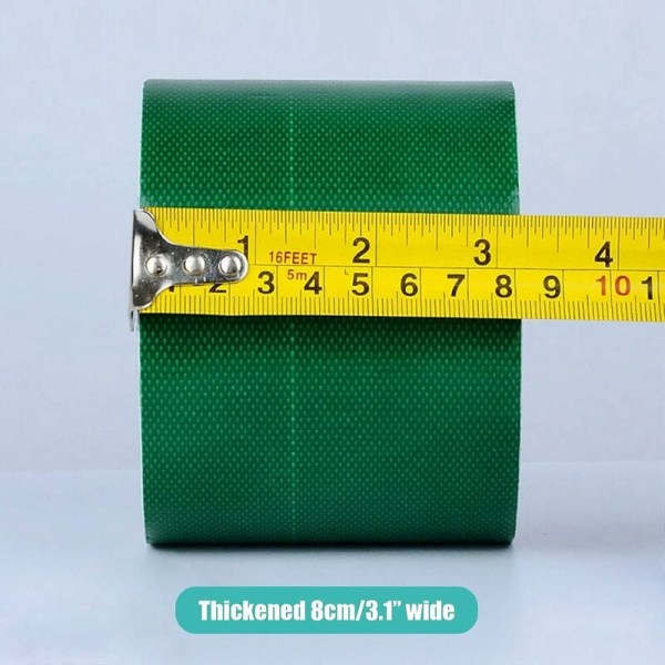Speciell presenning reparationstape - Regnbeständig - Lim reparationstape för presenning - För markis - 8 cm - Längd: 500 cm - Grön