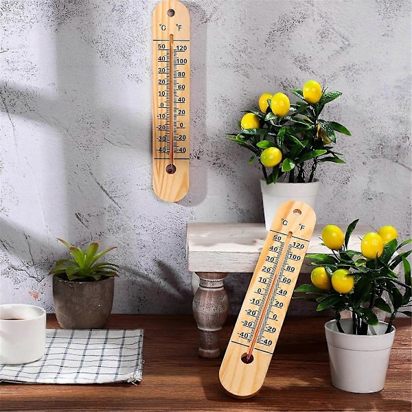 3 stk. Veggtermometer Innendørs Store Utendørs Termometre for Terrasse Doble Skalaer Termometer for Tem