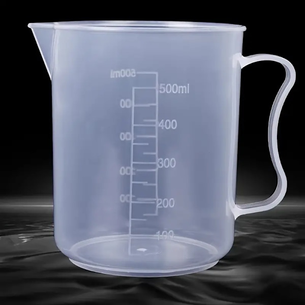 1 St, Mätkopp, Vätske Mätkoppar I Plast, Vätske Mätkoppar För Kök, Multi Funktionsmått För Bakning, Matlagning, 500ml