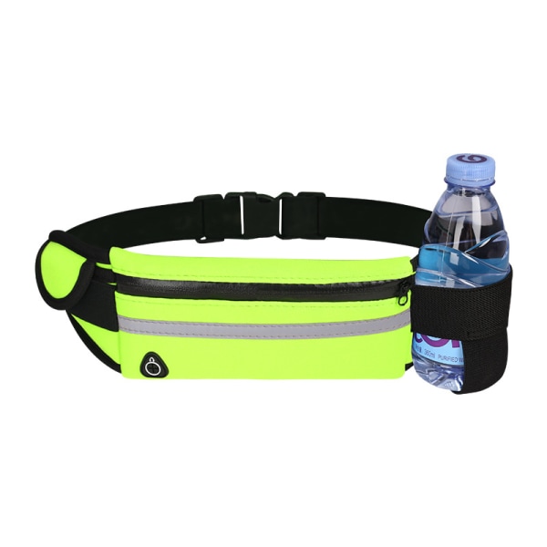 Utomhussport mobiltelefon midjeväska vattentät väska utrustning fitness vattenflaska förvaringsväska Green
