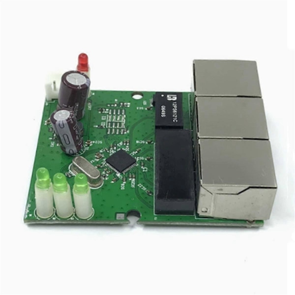 Hurtig Switch Mini 3 Port Ethernet Switch 10 / 100mbps Netværk Switch Hub Pcb Modul Board til System
