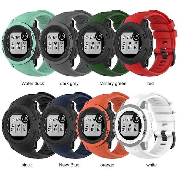 20mm Silikonrem for Garmin Instinct 2S Pustende Armbånd Erstatningsrem for Garmin