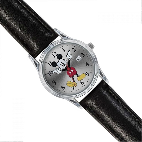 Mickey Mouse Silverklocka med Läderarmband