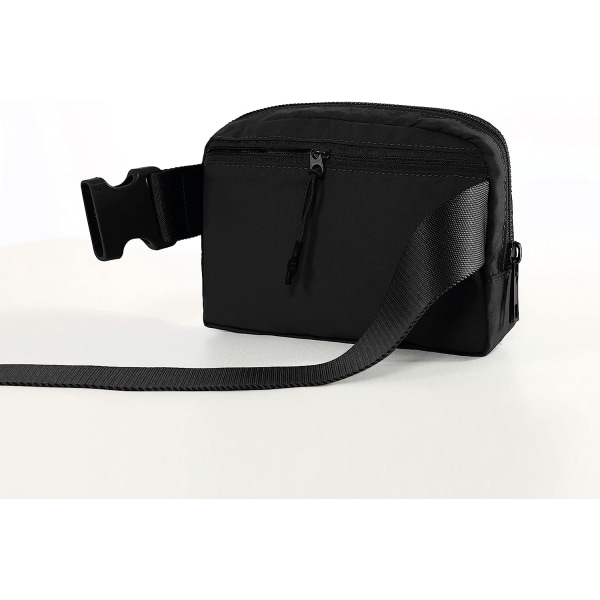 Unisex Mini Crossbody-väska med justerbar rem Liten axelväska, svart