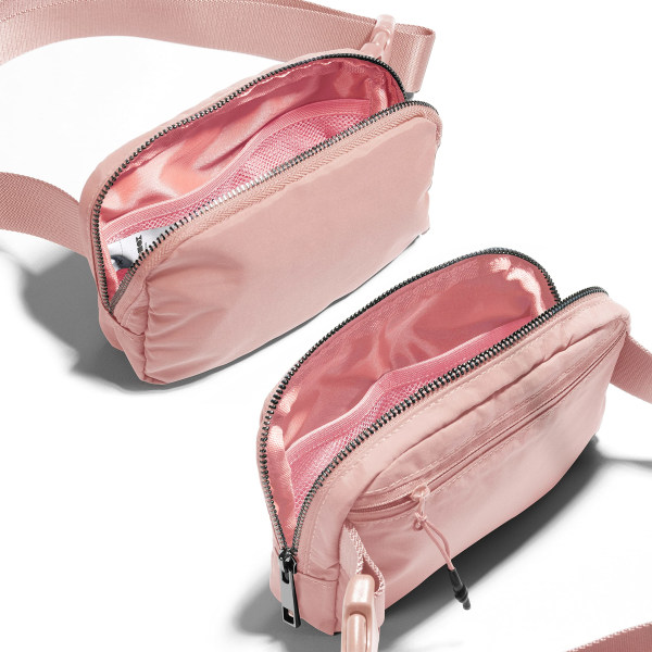 Unisex bältesväska med justerbar rem Mini Fanny Bag, ljusrosa