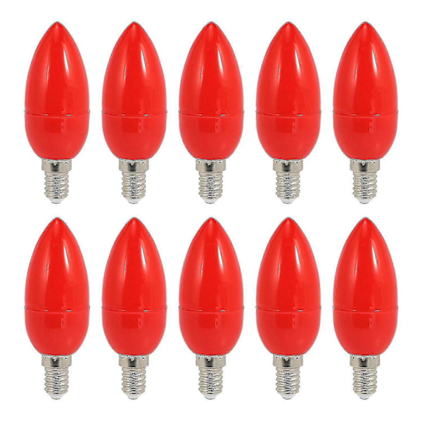 10 stk LED Lyspærer Lyspærer Røde Lykke Lamper Gud Lys Energibesparende Lyspærer, e14